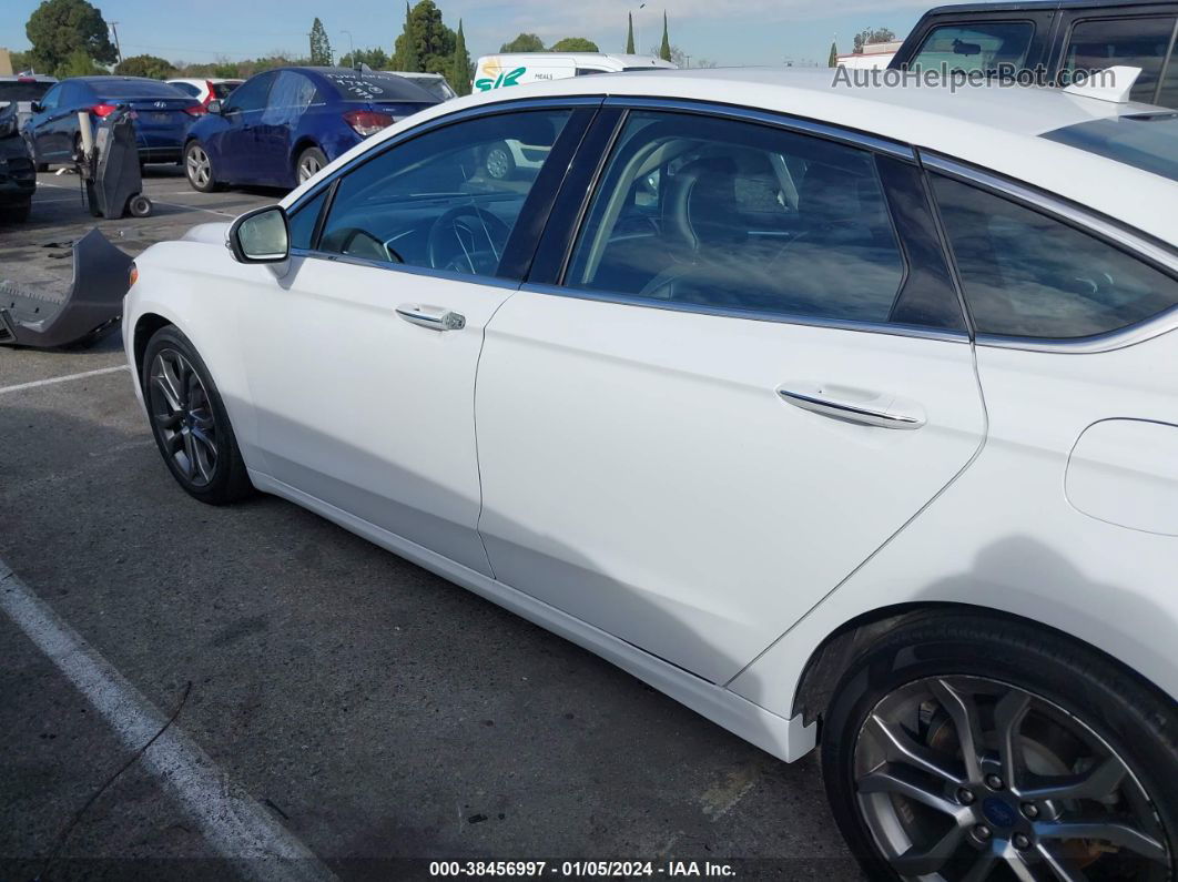 2019 Ford Fusion Hybrid Titanium White vin: 3FA6P0RU5KR120509