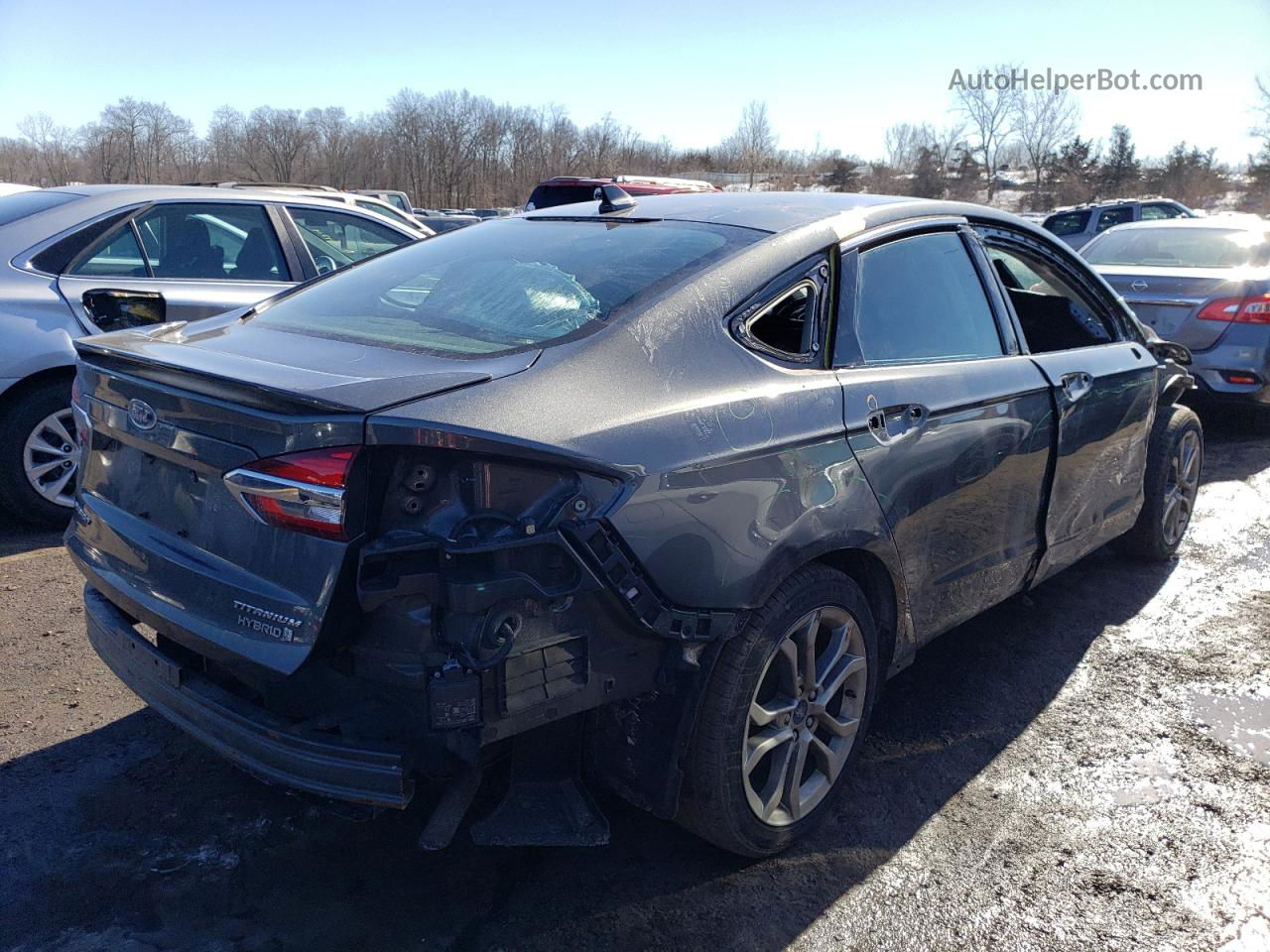 2019 Ford Fusion Titanium Gray vin: 3FA6P0RU5KR120784