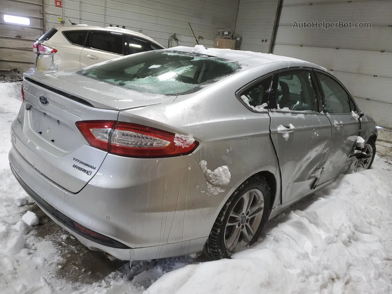 2016 Ford Fusion Titanium Hev Silver vin: 3FA6P0RU6GR155437