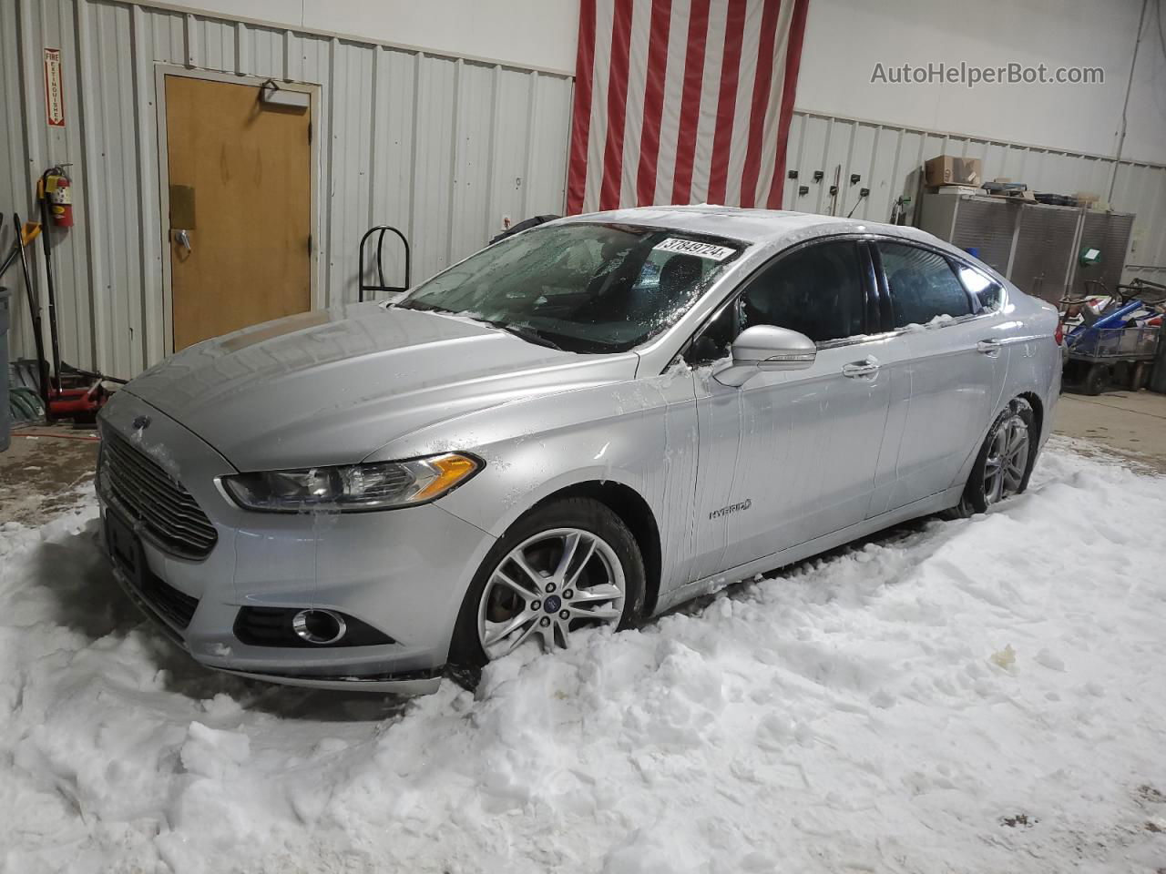 2016 Ford Fusion Titanium Hev Silver vin: 3FA6P0RU6GR155437