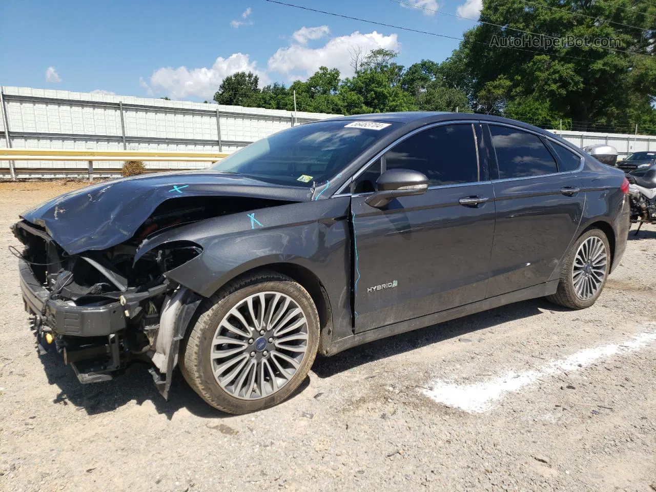 2017 Ford Fusion Titanium Hev Gray vin: 3FA6P0RU6HR309646