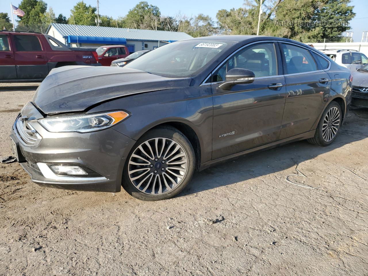 2017 Ford Fusion Titanium Hev Серый vin: 3FA6P0RU6HR368518