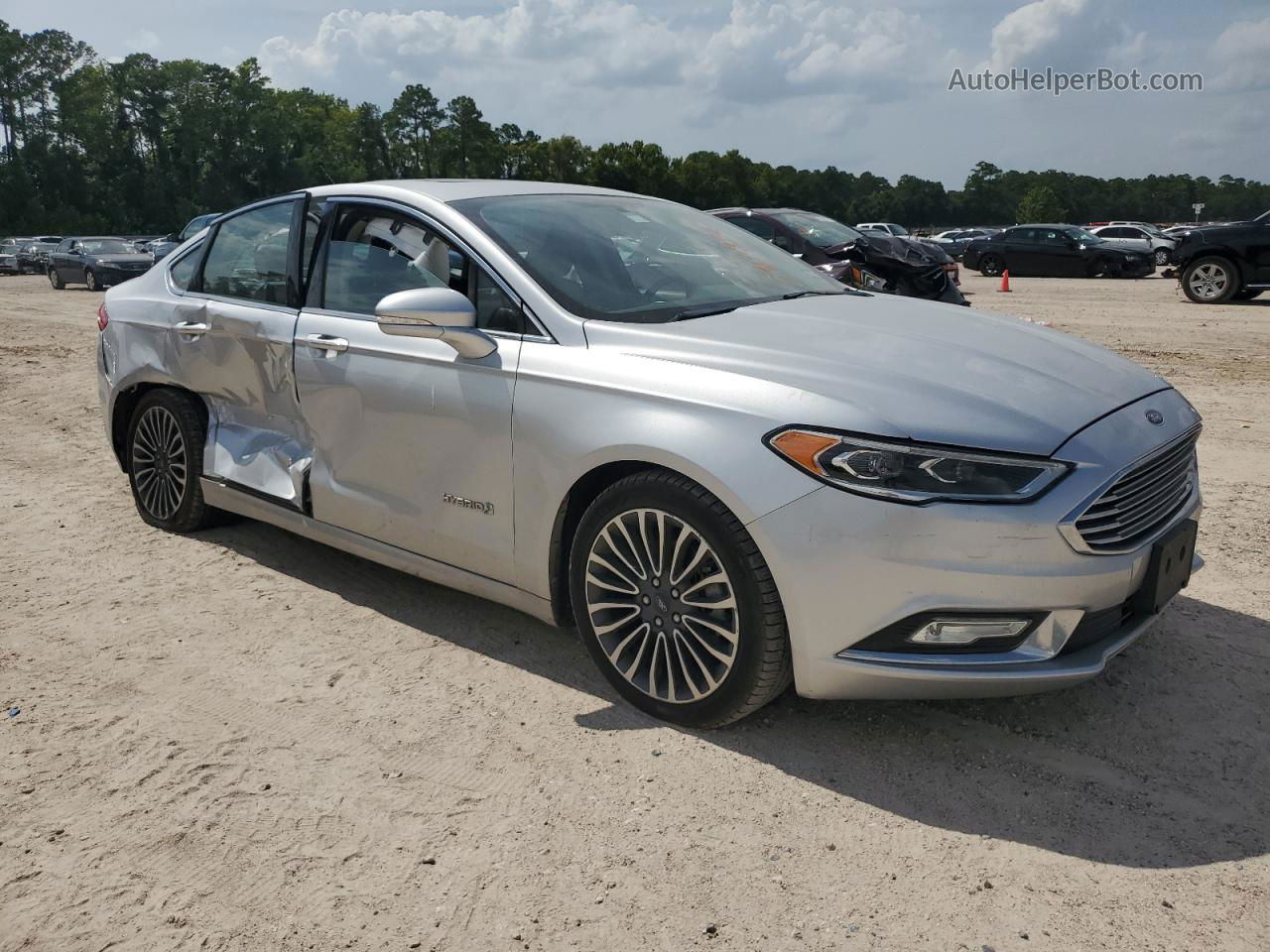 2018 Ford Fusion Titanium/platinum Hev Серебряный vin: 3FA6P0RU6JR248482