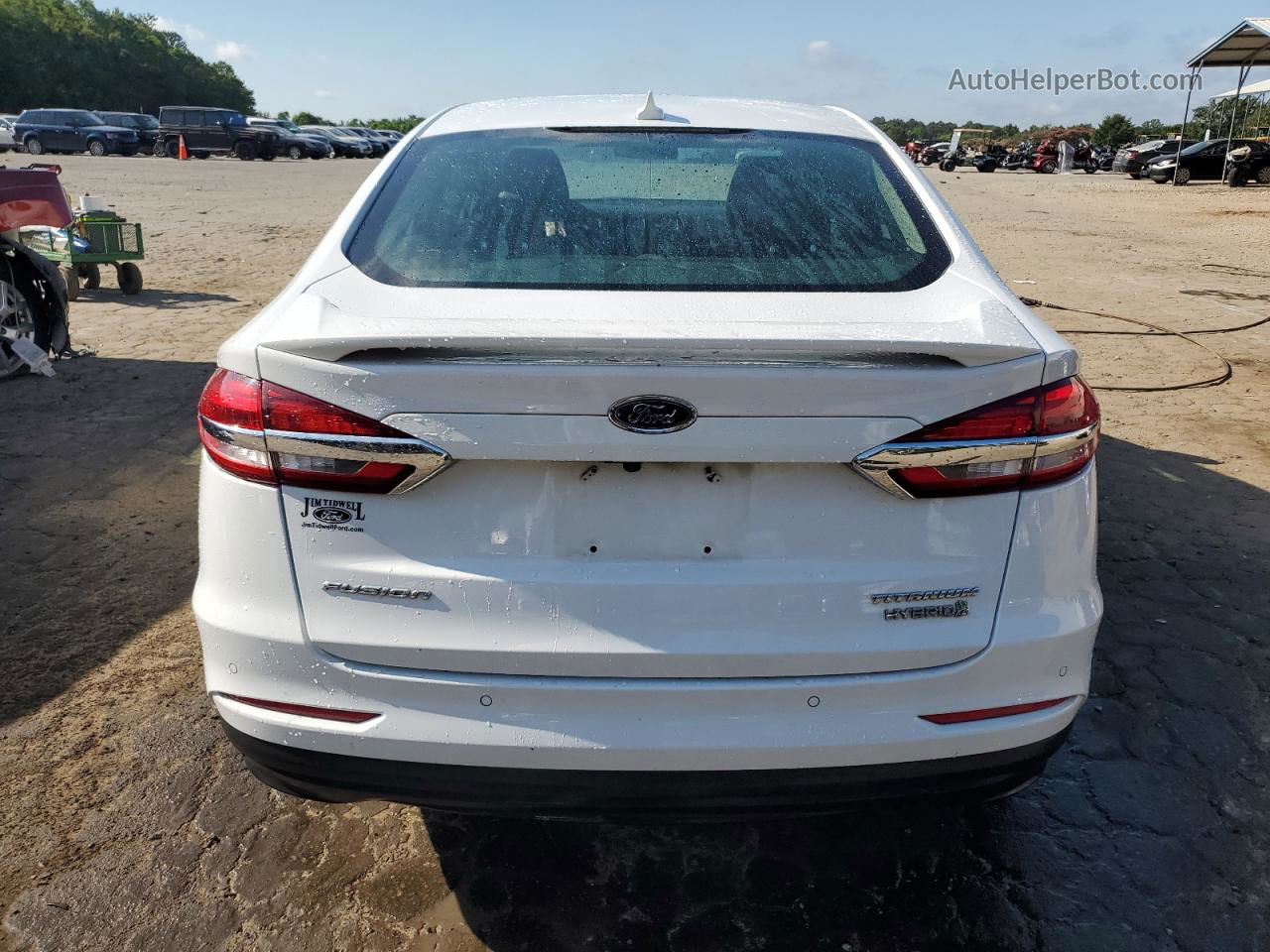 2019 Ford Fusion Titanium White vin: 3FA6P0RU6KR105582