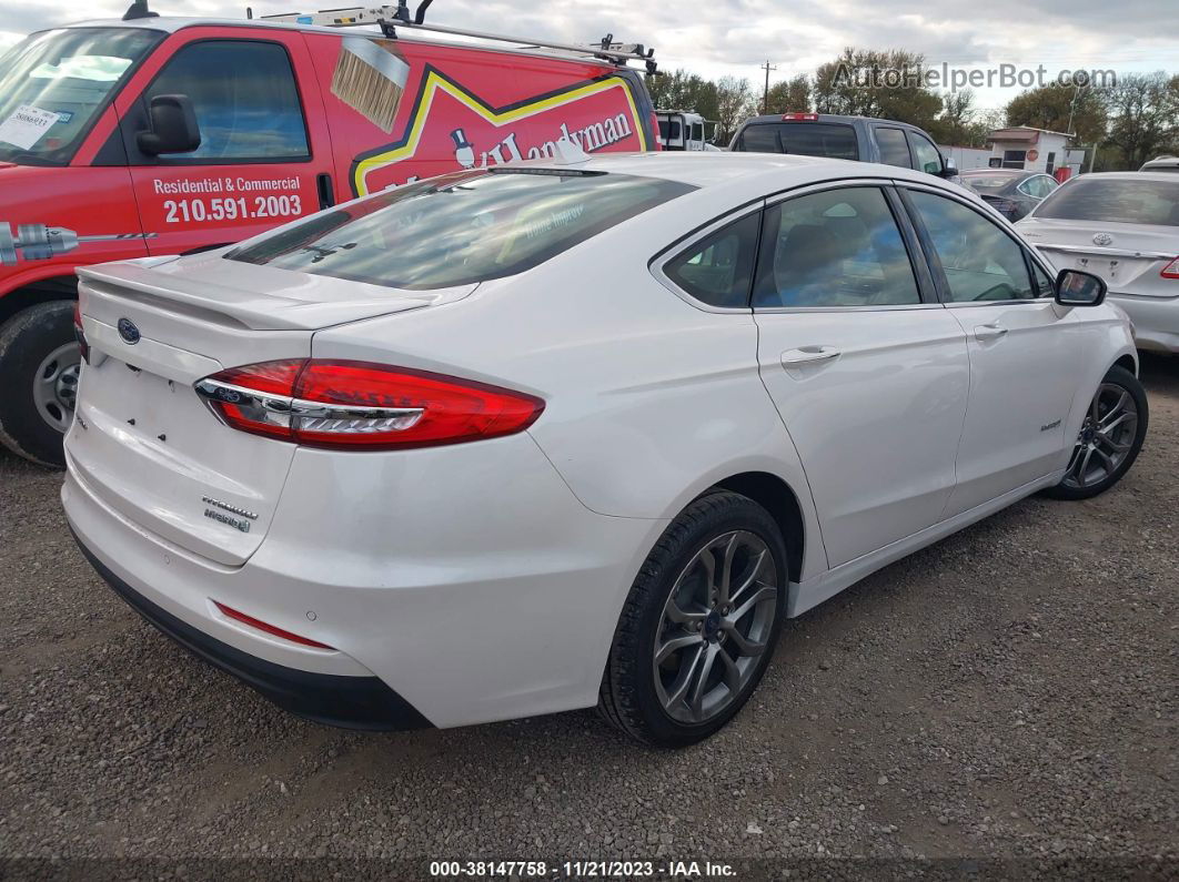 2019 Ford Fusion Hybrid Titanium White vin: 3FA6P0RU6KR235670