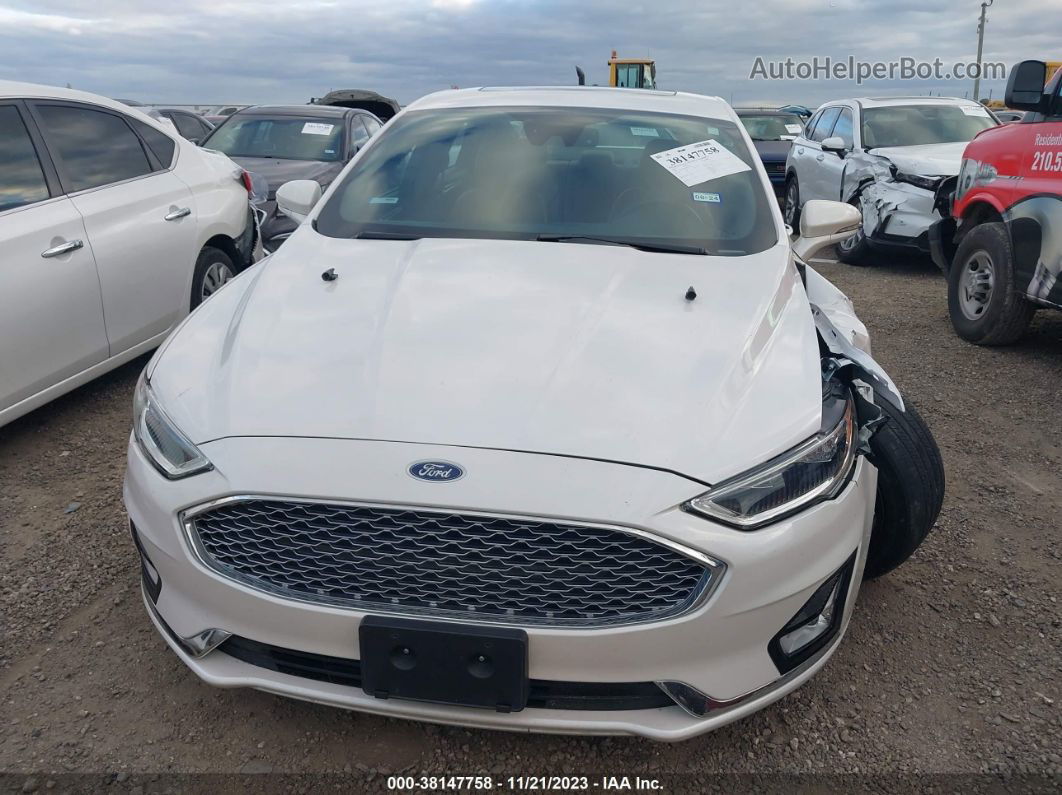 2019 Ford Fusion Hybrid Titanium White vin: 3FA6P0RU6KR235670