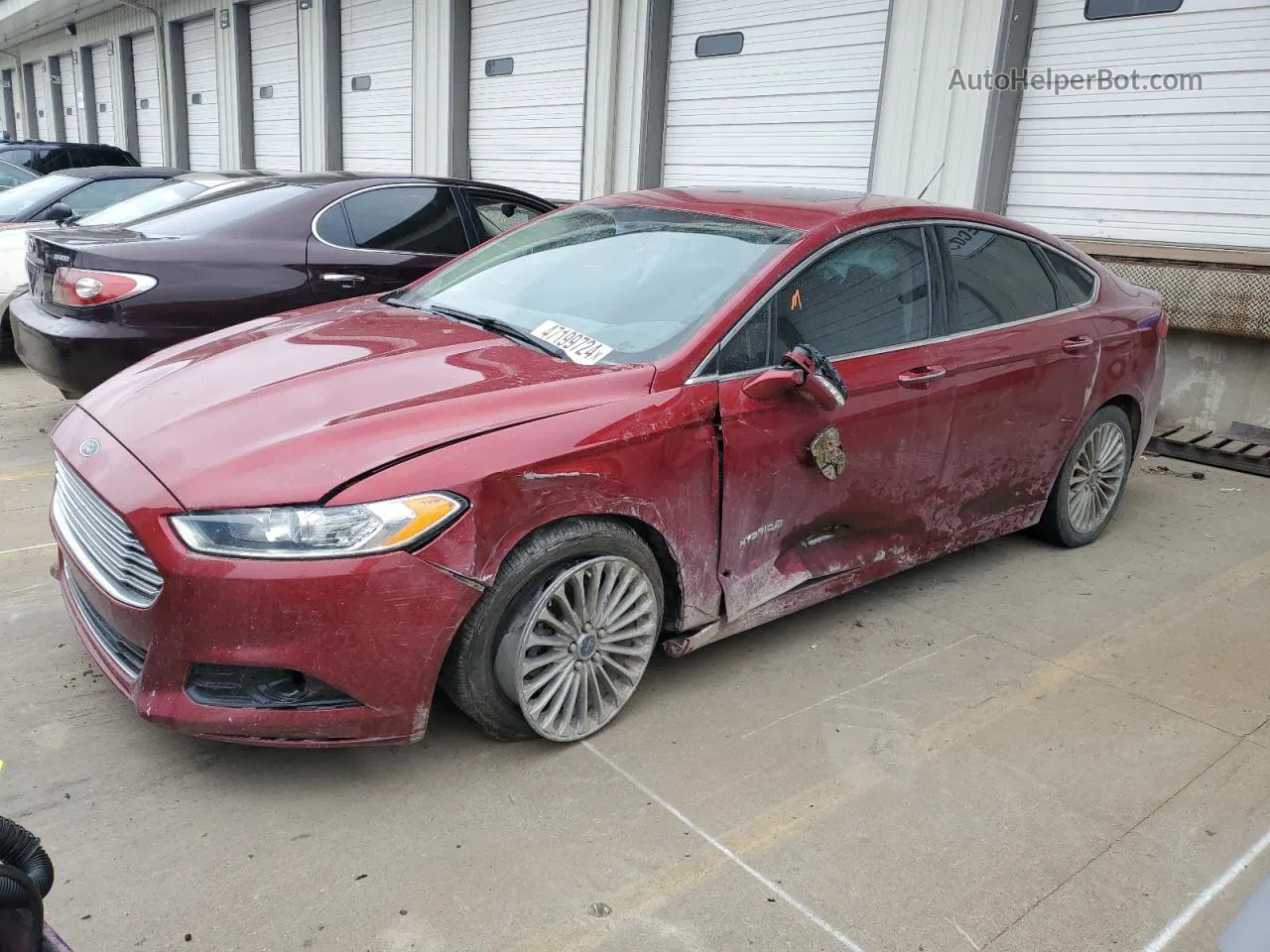 2014 Ford Fusion Titanium Hev Red vin: 3FA6P0RU7ER388577