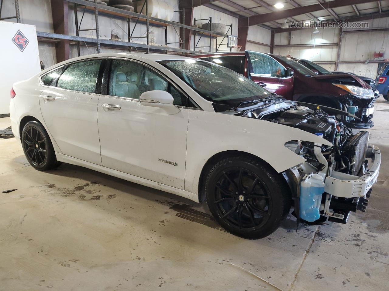 2018 Ford Fusion Titanium/platinum Hev White vin: 3FA6P0RU7JR102060