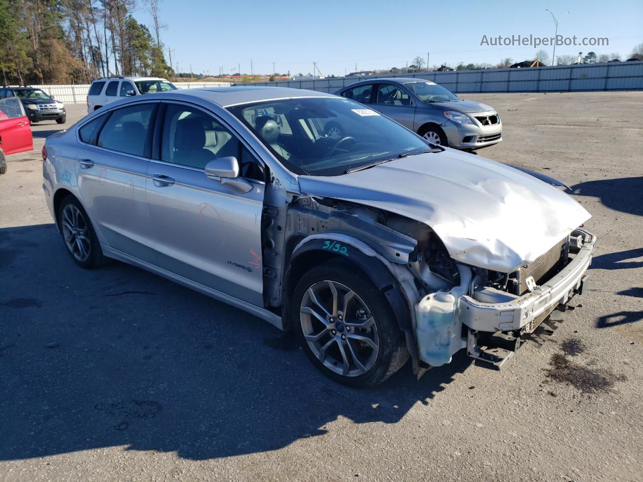 2019 Ford Fusion Titanium Серебряный vin: 3FA6P0RU7KR105073