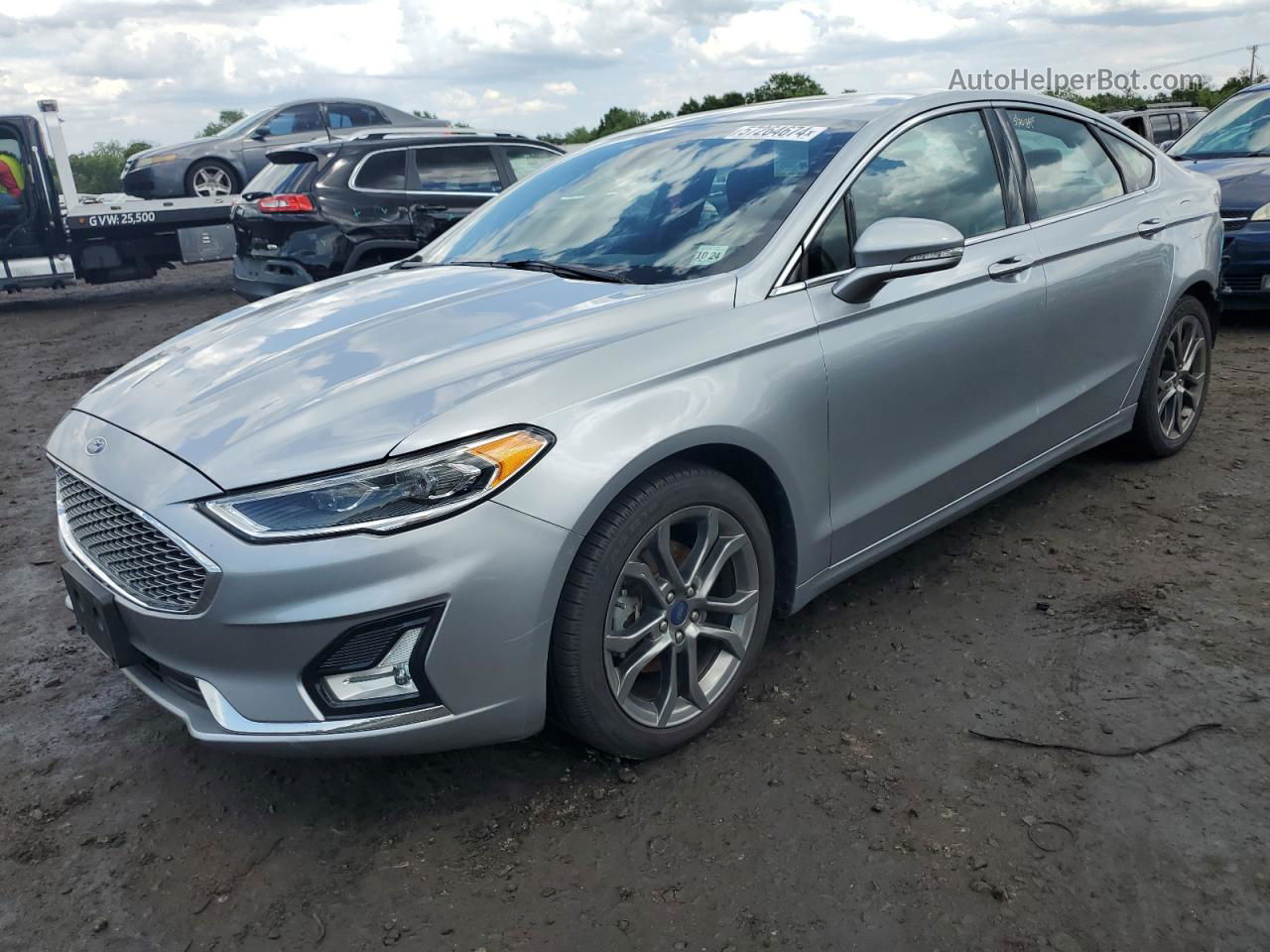 2020 Ford Fusion Titanium Silver vin: 3FA6P0RU7LR102434