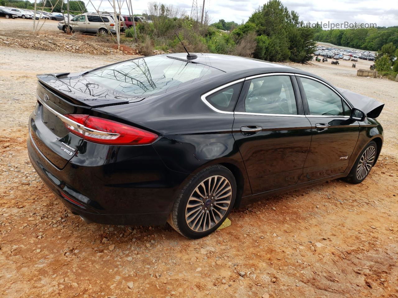 2018 Ford Fusion Titanium/platinum Hev Black vin: 3FA6P0RU8JR206234