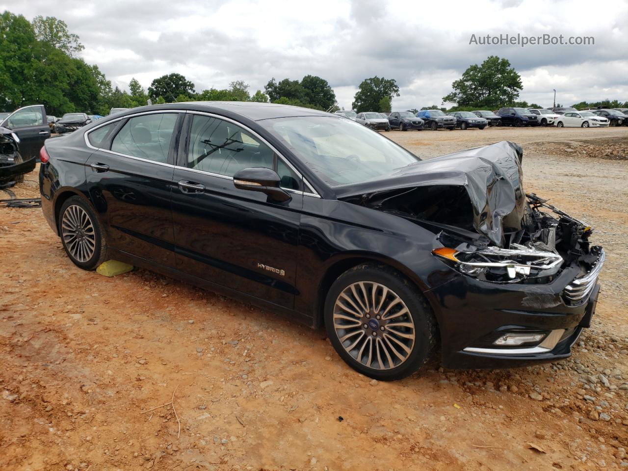 2018 Ford Fusion Titanium/platinum Hev Черный vin: 3FA6P0RU8JR206234