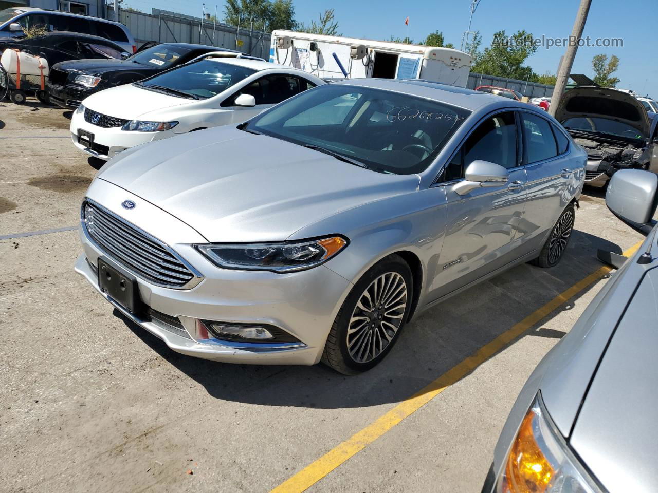 2018 Ford Fusion Titanium/platinum Hev Silver vin: 3FA6P0RU8JR248354