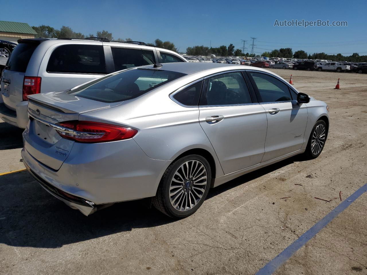 2018 Ford Fusion Titanium/platinum Hev Silver vin: 3FA6P0RU8JR248354