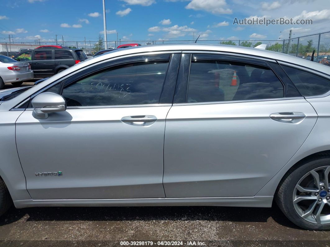 2019 Ford Fusion Hybrid Titanium Silver vin: 3FA6P0RU8KR106765