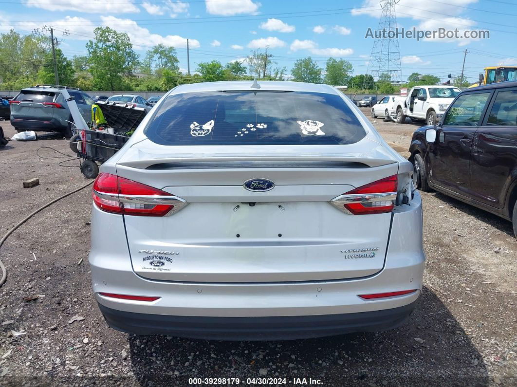 2019 Ford Fusion Hybrid Titanium Silver vin: 3FA6P0RU8KR106765