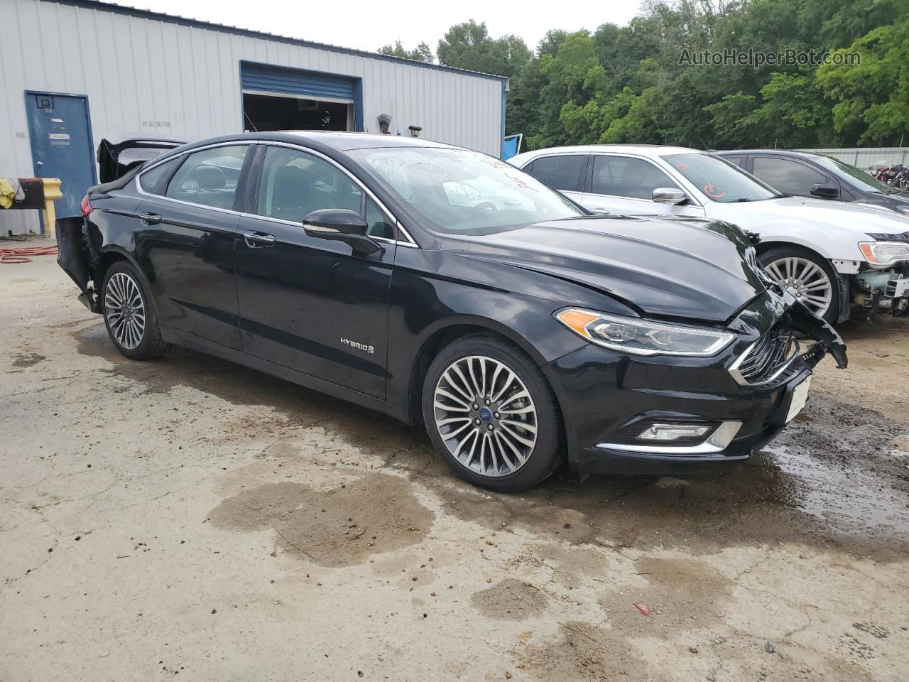 2017 Ford Fusion Titanium Hev Черный vin: 3FA6P0RU9HR315960