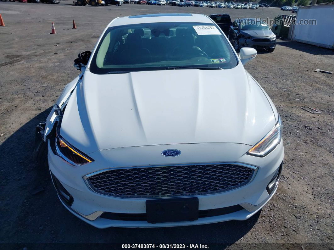 2019 Ford Fusion Hybrid Titanium White vin: 3FA6P0RU9KR106810