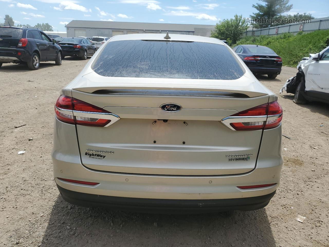 2019 Ford Fusion Titanium Beige vin: 3FA6P0RU9KR123834