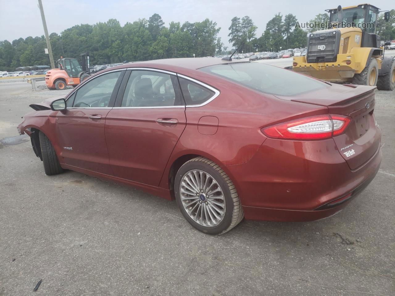 2014 Ford Fusion Titanium Hev Brown vin: 3FA6P0RUXER239399