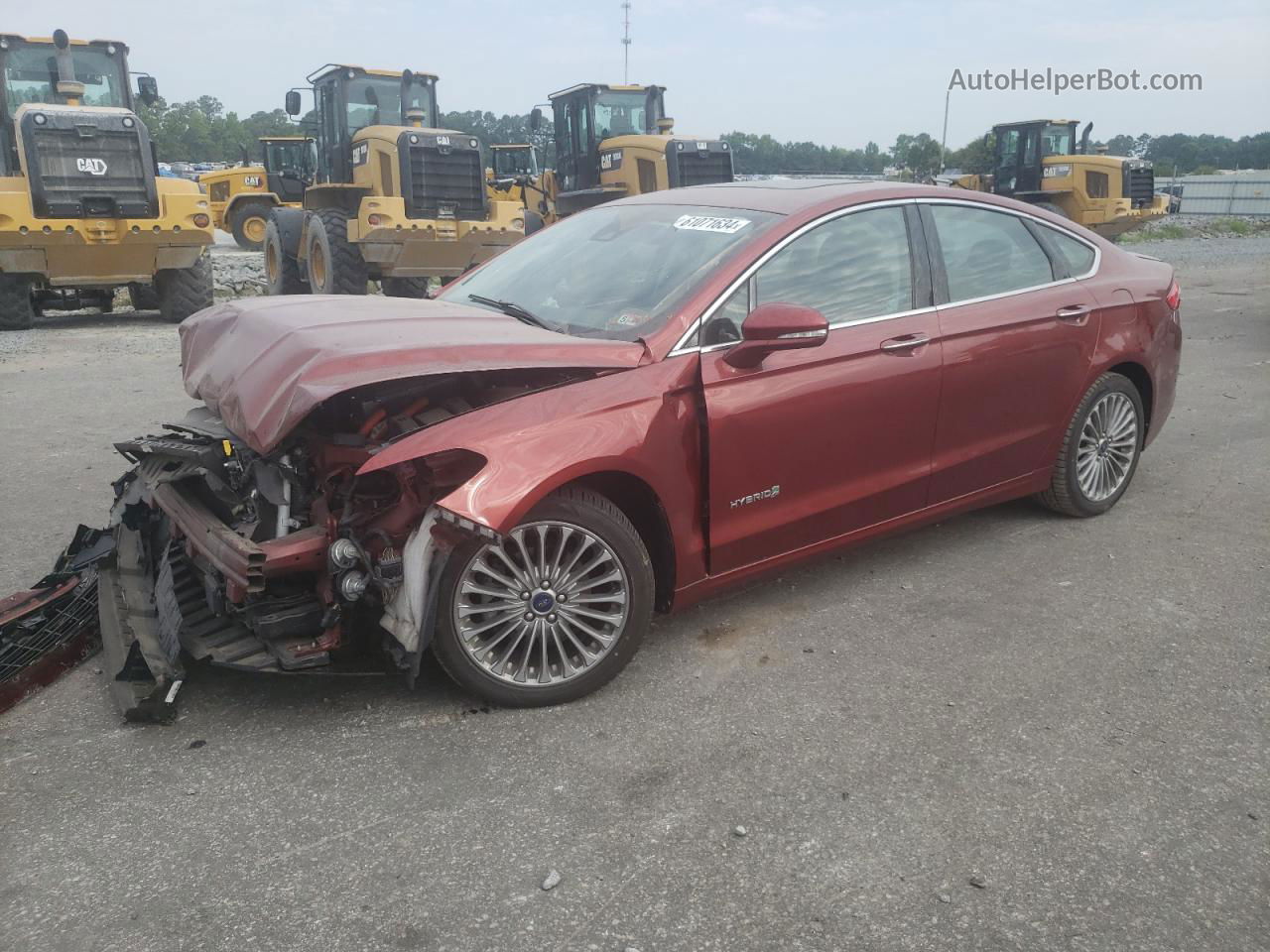 2014 Ford Fusion Titanium Hev Brown vin: 3FA6P0RUXER239399