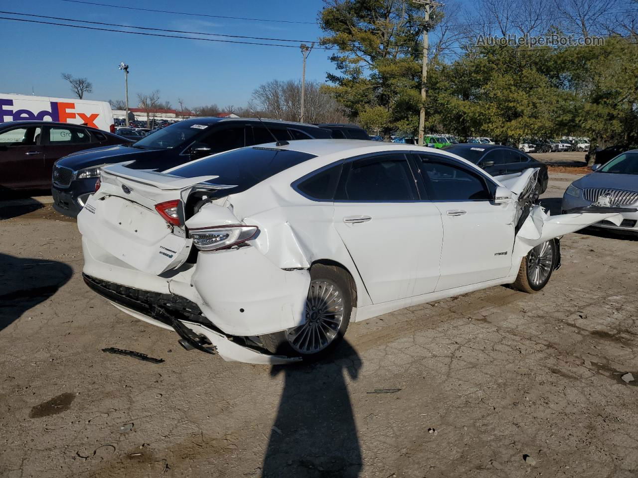 2014 Ford Fusion Titanium Hev Белый vin: 3FA6P0RUXER283919