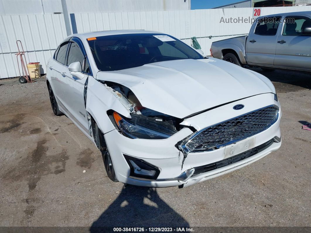 2019 Ford Fusion Hybrid Titanium White vin: 3FA6P0RUXKR140870