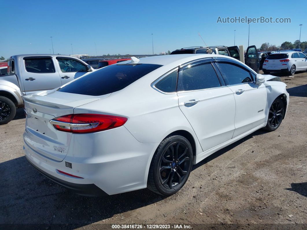 2019 Ford Fusion Hybrid Titanium White vin: 3FA6P0RUXKR140870