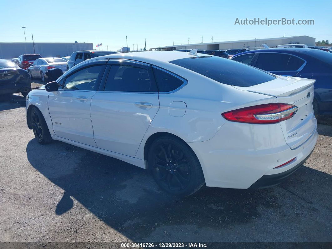 2019 Ford Fusion Hybrid Titanium White vin: 3FA6P0RUXKR140870