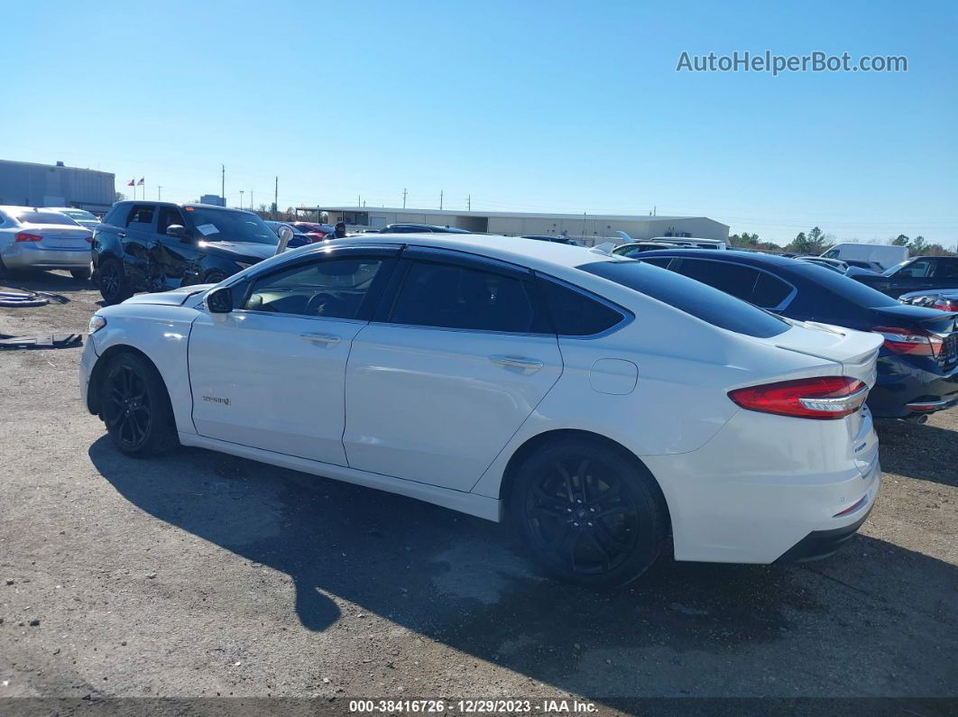 2019 Ford Fusion Hybrid Titanium White vin: 3FA6P0RUXKR140870