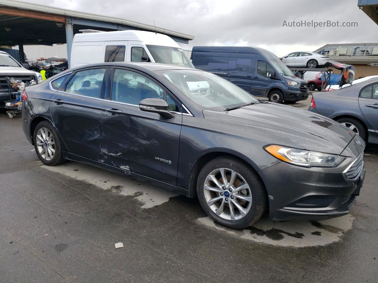 2019 Ford Fusion Titanium Gray vin: 3FA6P0RUXKR182164