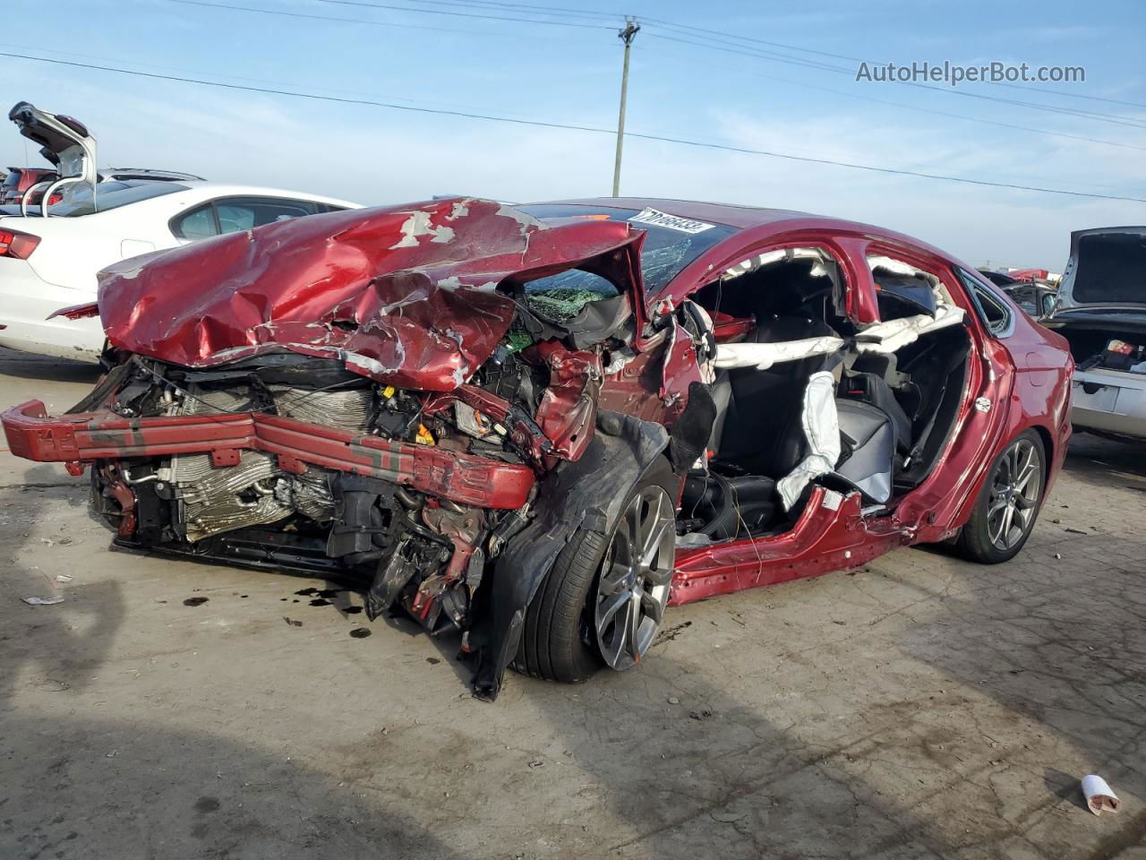 2019 Ford Fusion Titanium Maroon vin: 3FA6P0RUXKR264024