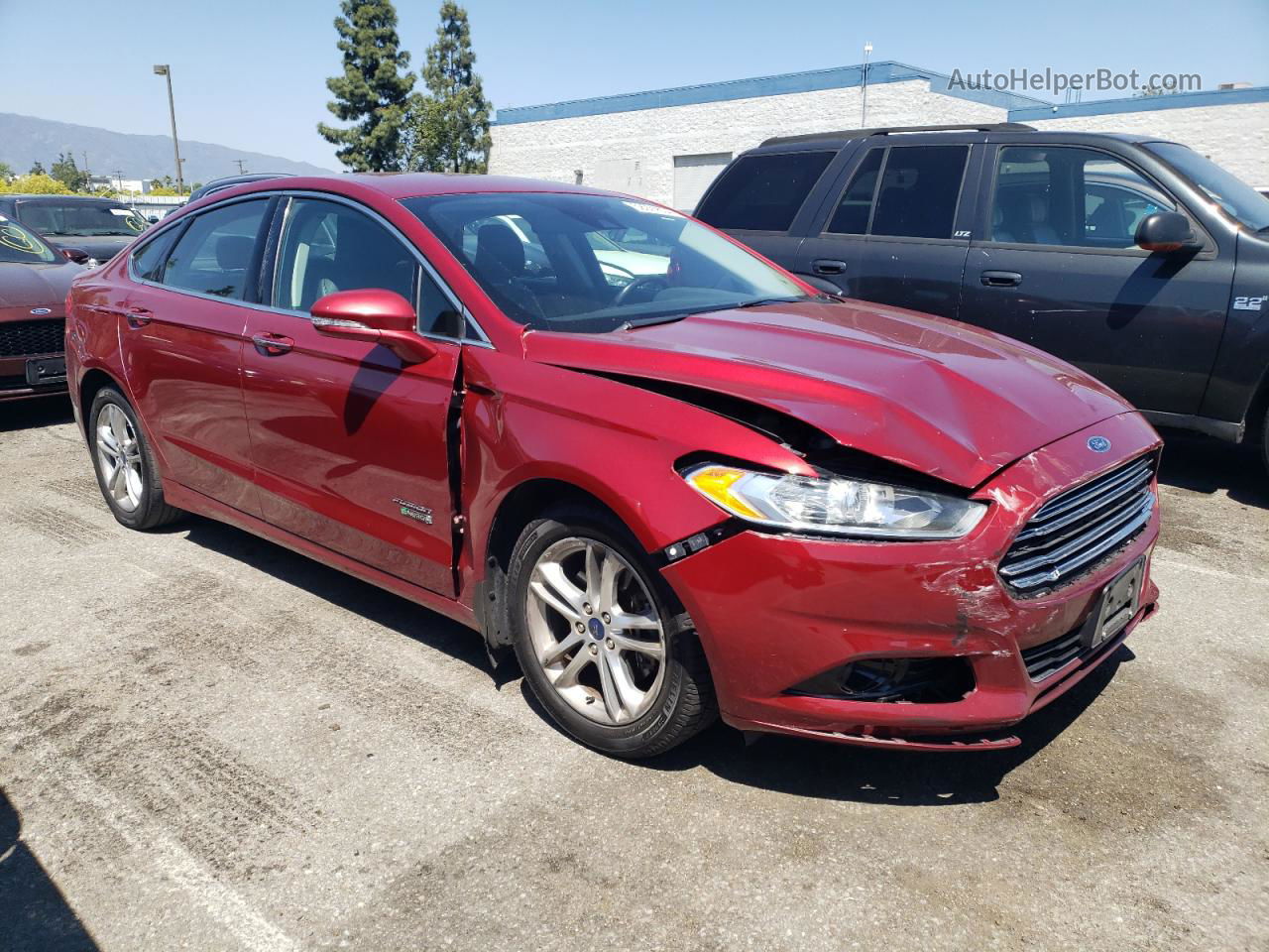 2016 Ford Fusion Titanium Phev Red vin: 3FA6P0SU0GR304581