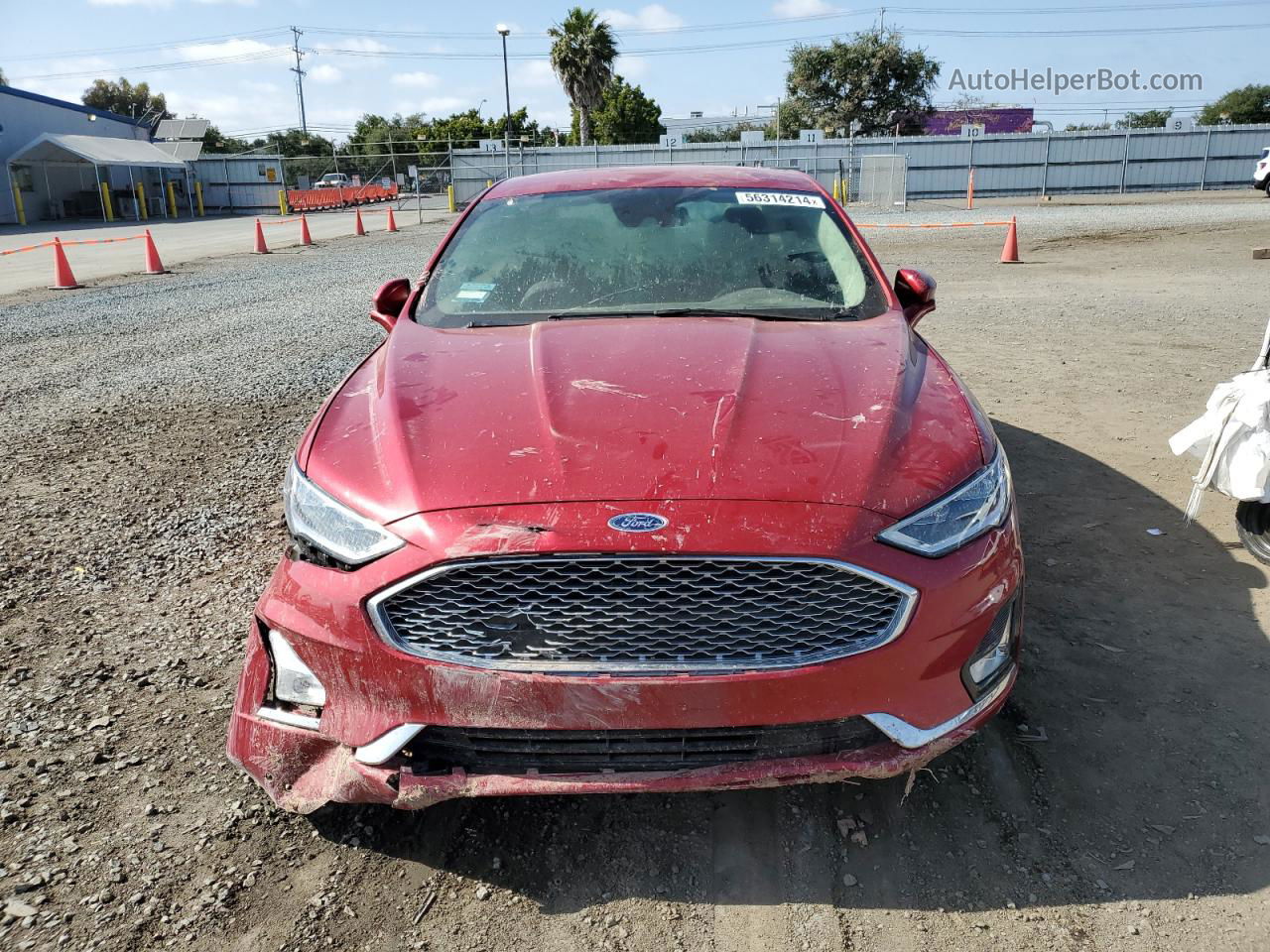 2020 Ford Fusion Titanium Red vin: 3FA6P0SU0LR171279