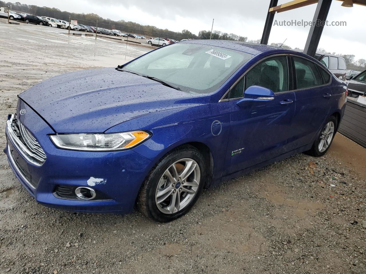 2016 Ford Fusion Titanium Phev Синий vin: 3FA6P0SU1GR157218