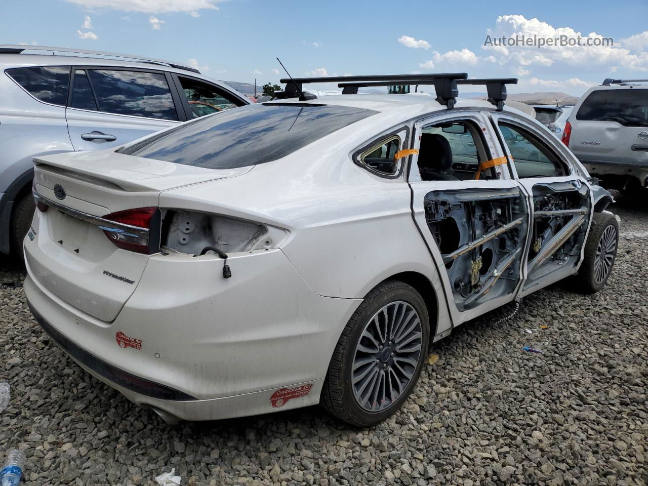 2018 Ford Fusion Titanium/platinum Phev White vin: 3FA6P0SU1JR110469