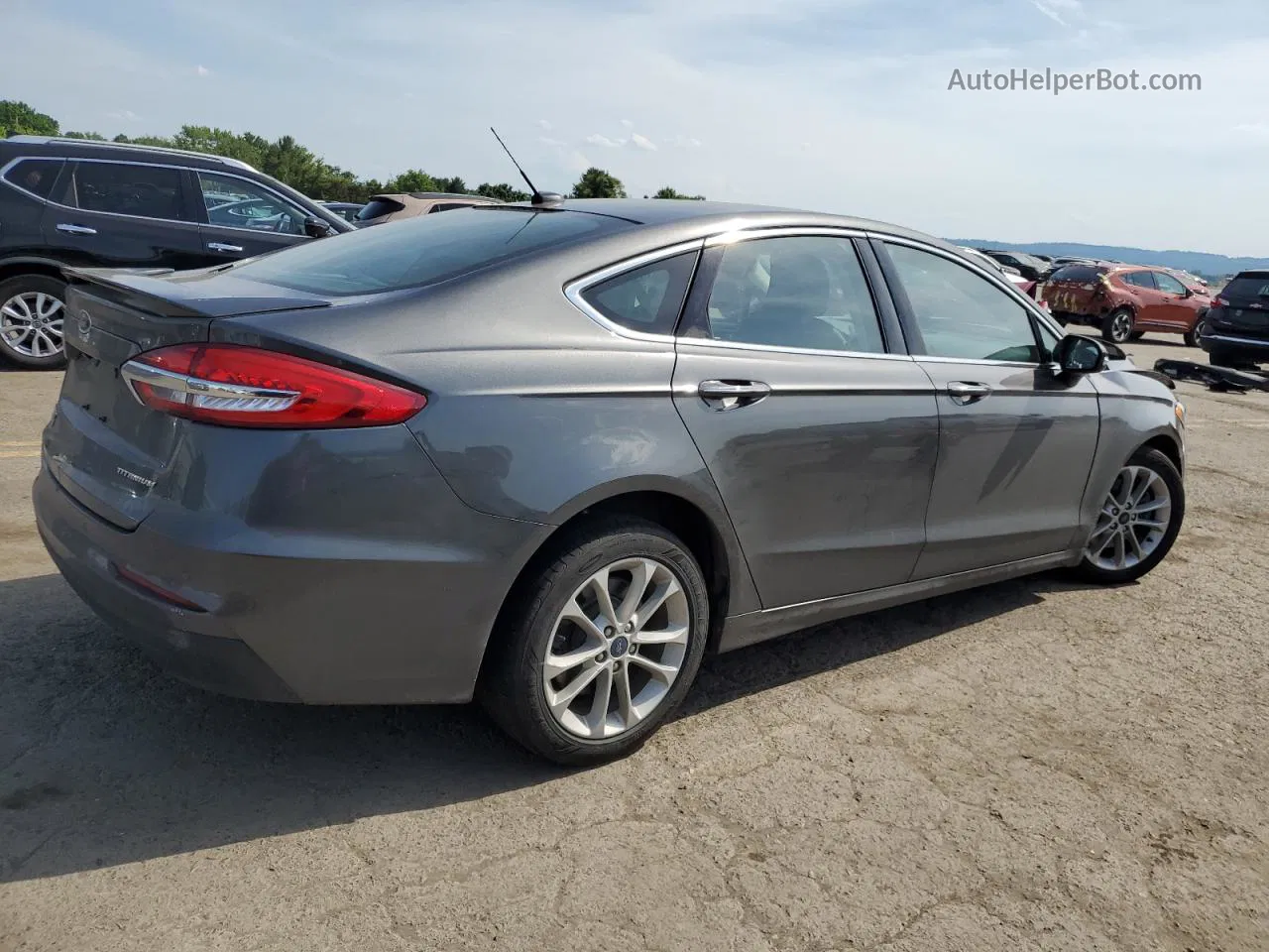 2019 Ford Fusion Titanium Gray vin: 3FA6P0SU2KR185294