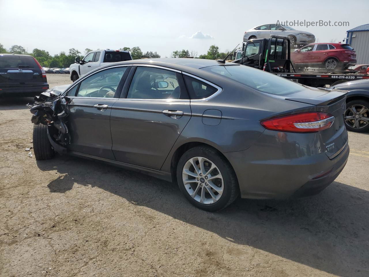 2019 Ford Fusion Titanium Серый vin: 3FA6P0SU2KR185294