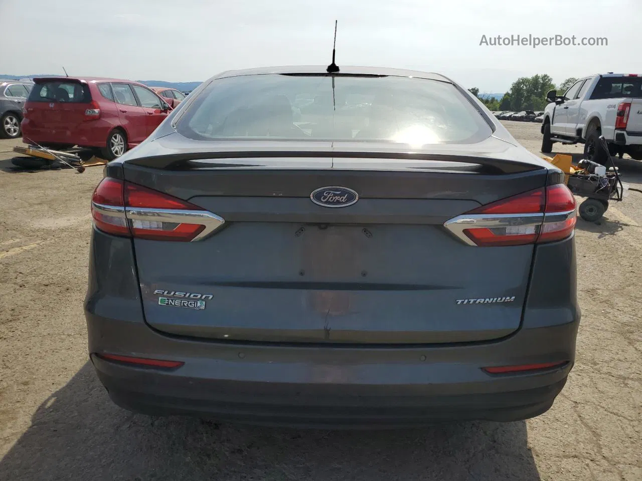 2019 Ford Fusion Titanium Серый vin: 3FA6P0SU2KR185294