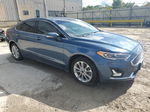 2019 Ford Fusion Titanium Синий vin: 3FA6P0SU2KR212493