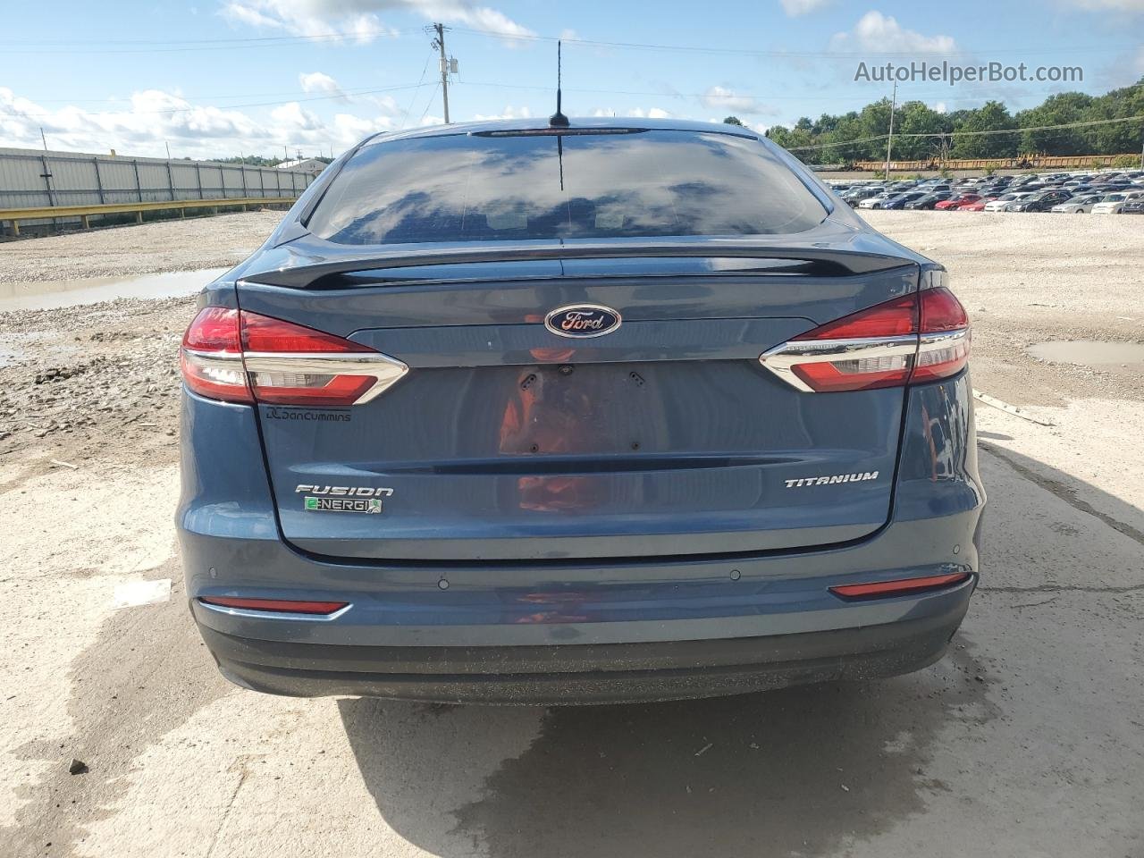 2019 Ford Fusion Titanium Синий vin: 3FA6P0SU2KR212493