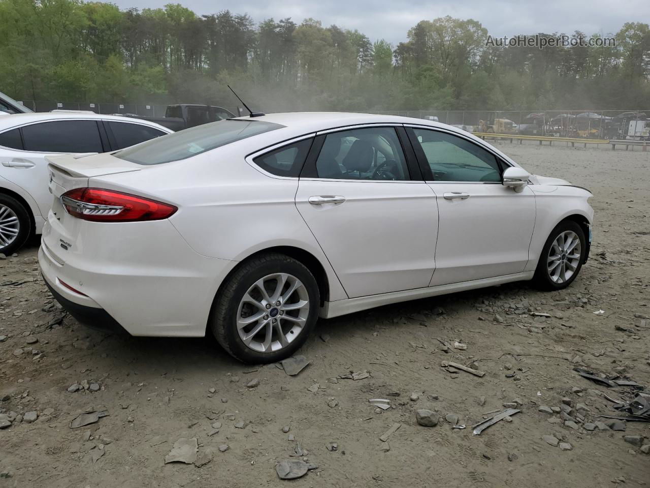 2020 Ford Fusion Titanium White vin: 3FA6P0SU2LR263915