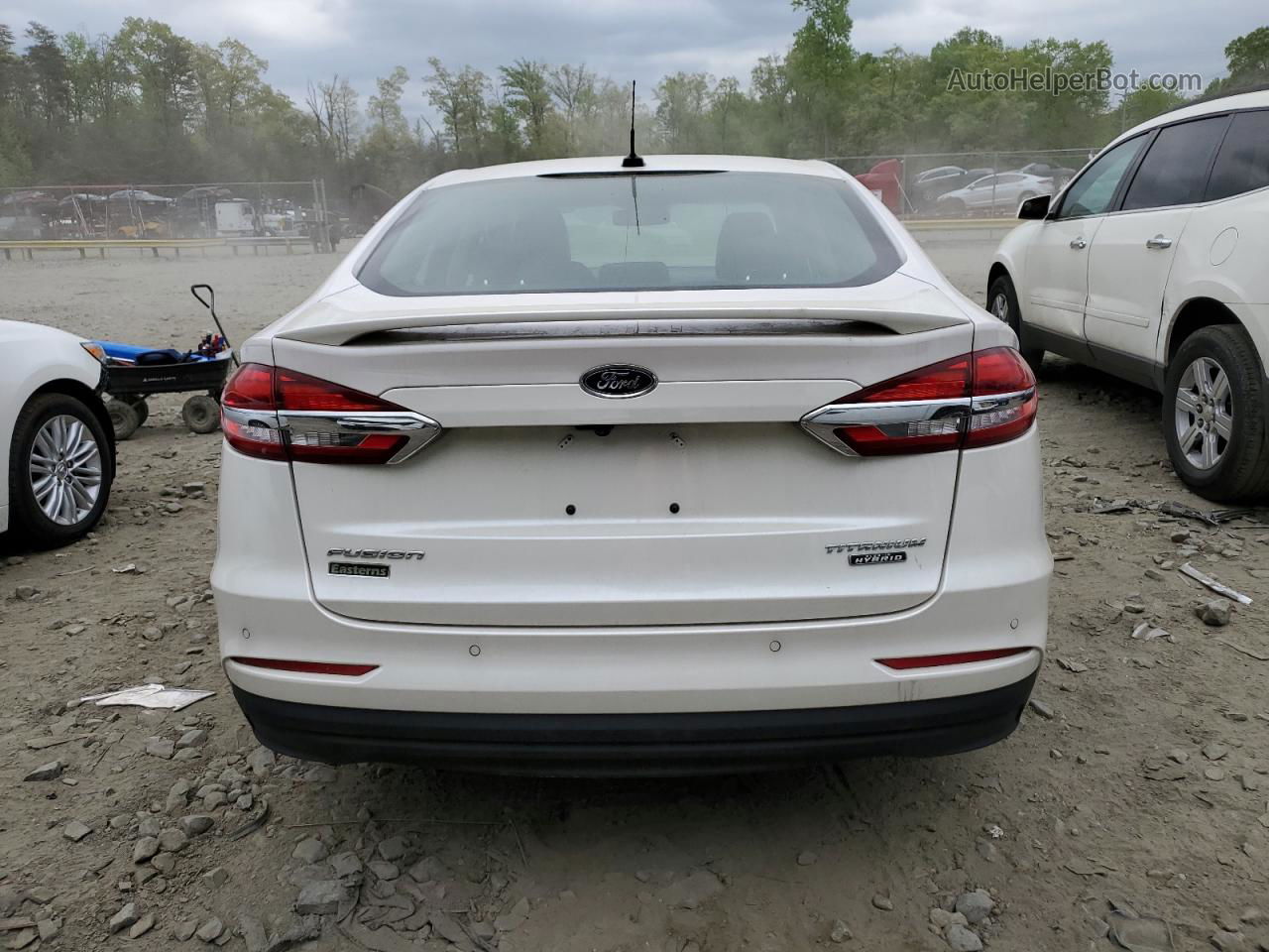 2020 Ford Fusion Titanium White vin: 3FA6P0SU2LR263915