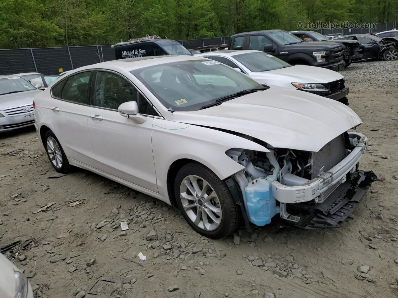 2020 Ford Fusion Titanium White vin: 3FA6P0SU2LR263915