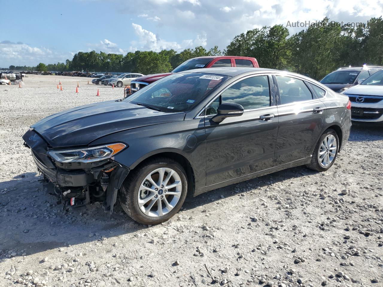 2019 Ford Fusion Titanium Gray vin: 3FA6P0SU3KR229772