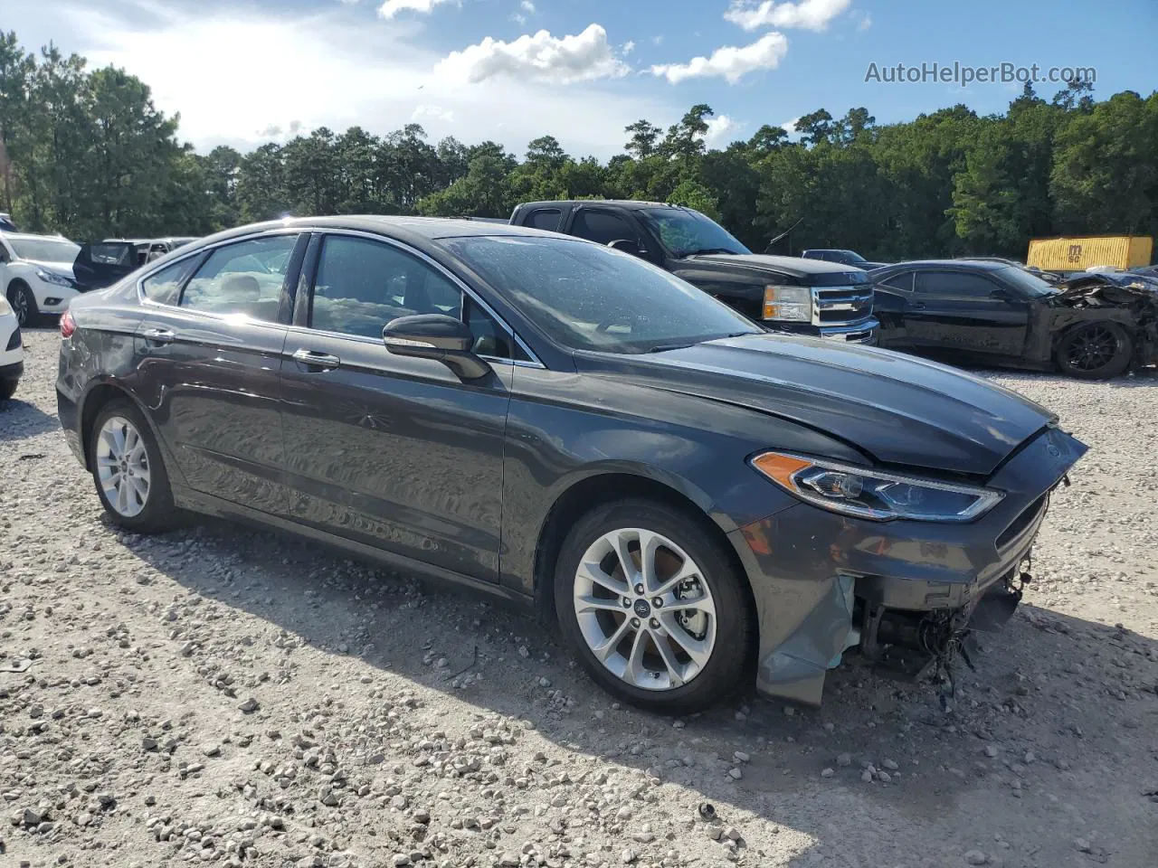 2019 Ford Fusion Titanium Gray vin: 3FA6P0SU3KR229772