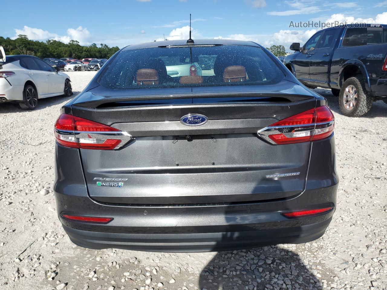 2019 Ford Fusion Titanium Gray vin: 3FA6P0SU3KR229772