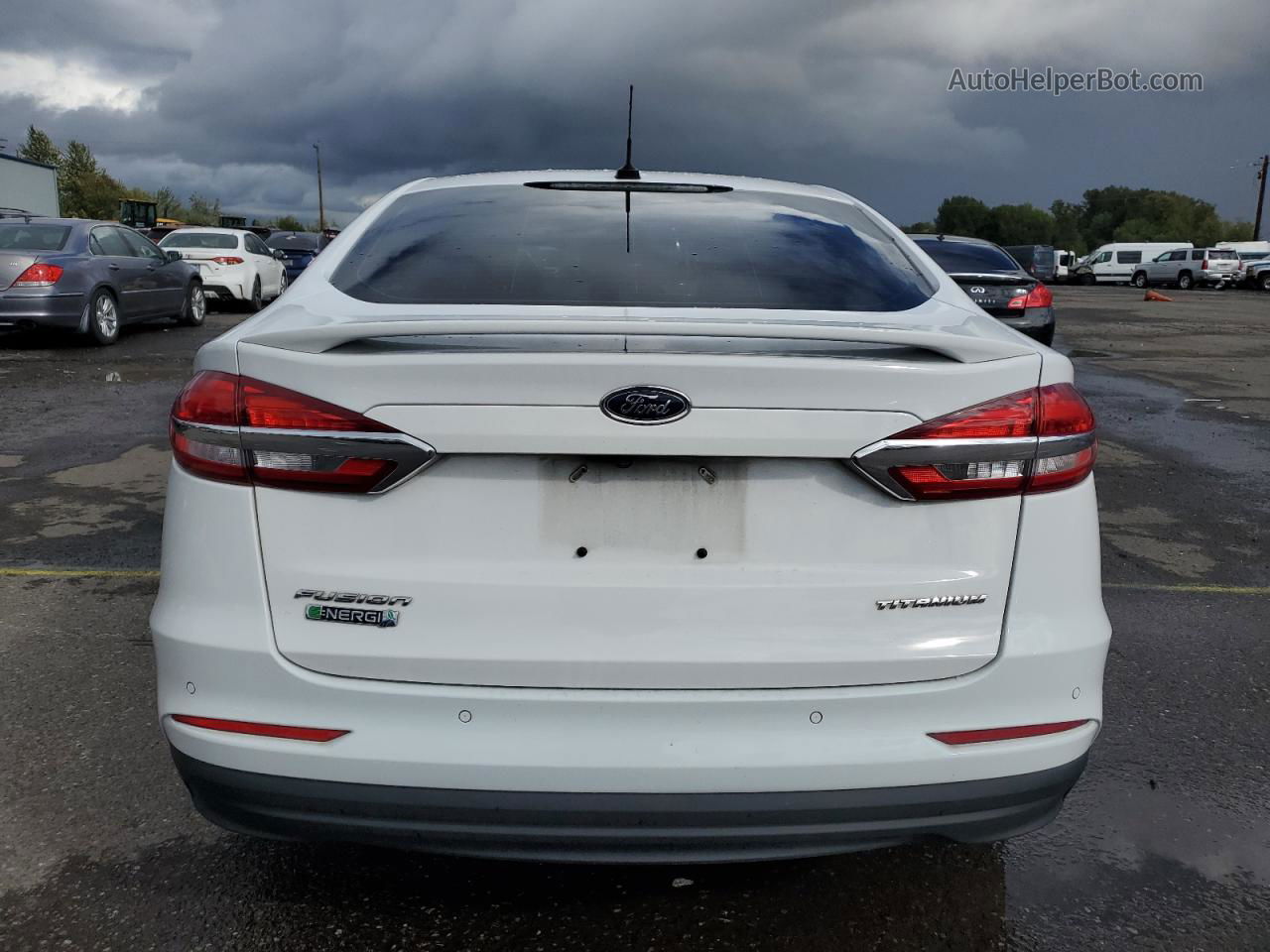 2019 Ford Fusion Titanium Белый vin: 3FA6P0SU4KR286997