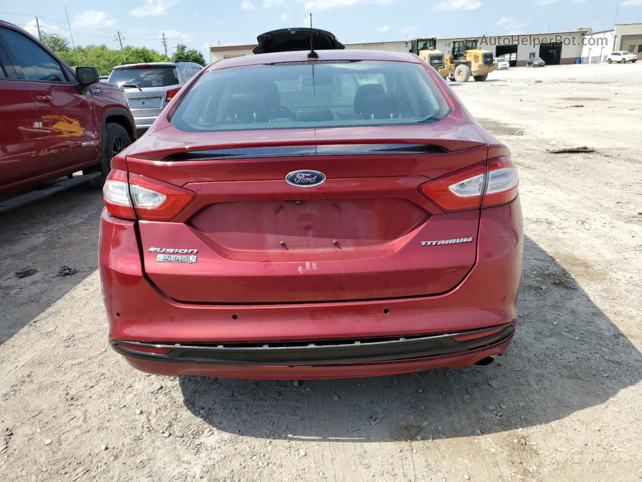 2013 Ford Fusion Titanium Phev Red vin: 3FA6P0SU5DR373598