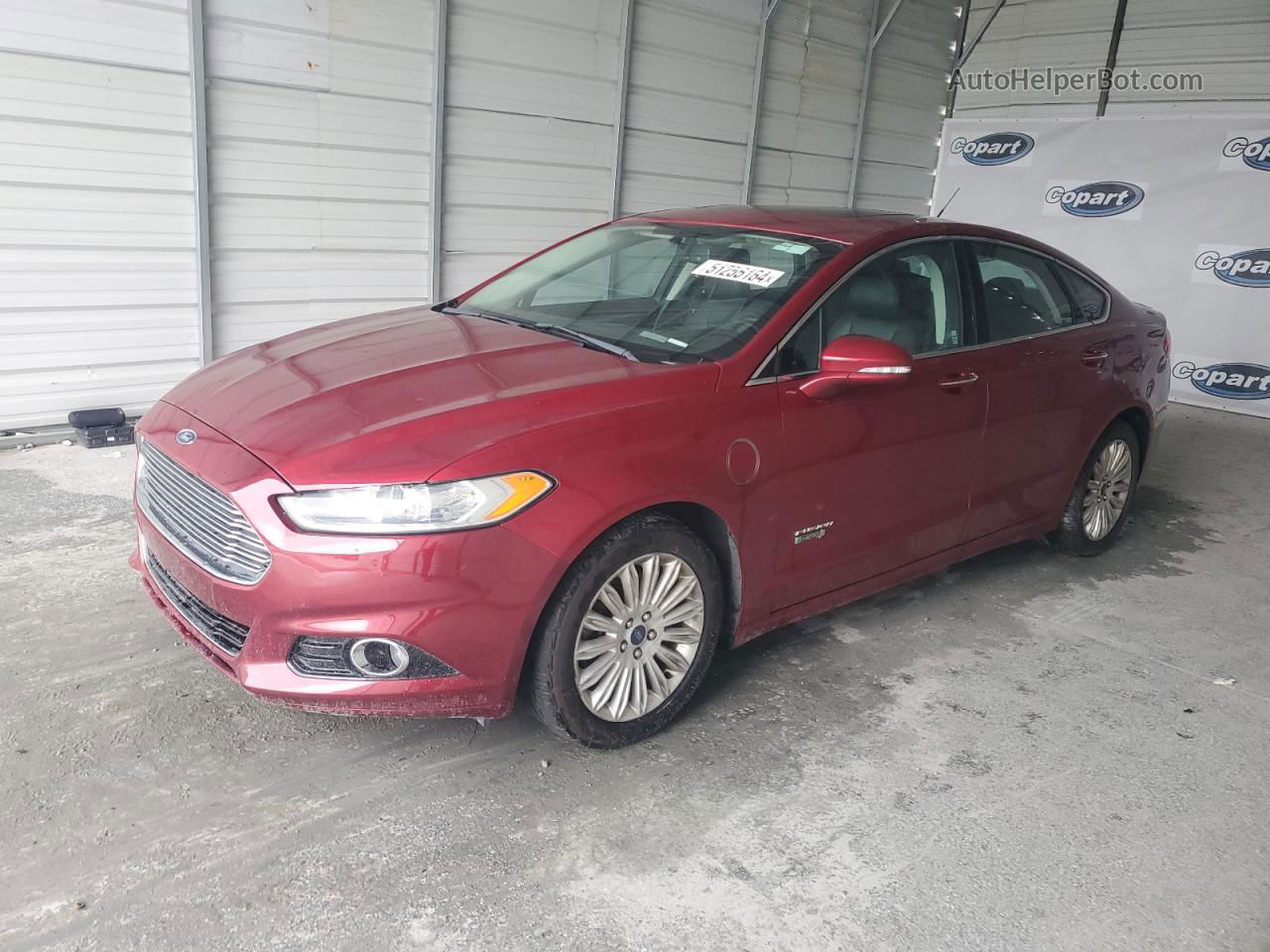 2014 Ford Fusion Titanium Phev Maroon vin: 3FA6P0SU6ER351921